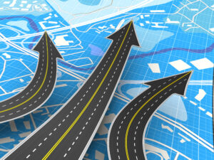 A photo of a roadmap